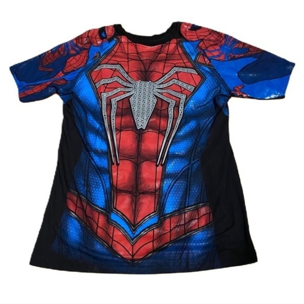 Sugarcane 1977 Spider-Man Textured T-shirt Men’s XL Black Red Blue